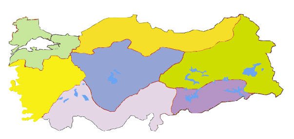 COĞRAFİ DÖKÜMAN PAYLAŞIMI: türkiye bölgeler dilsiz haritası